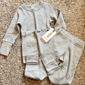 NWT Goumi Kids Thunderstorm Thermal Jogger Set SZ 4T Toddler Waffle Knit Pajamas